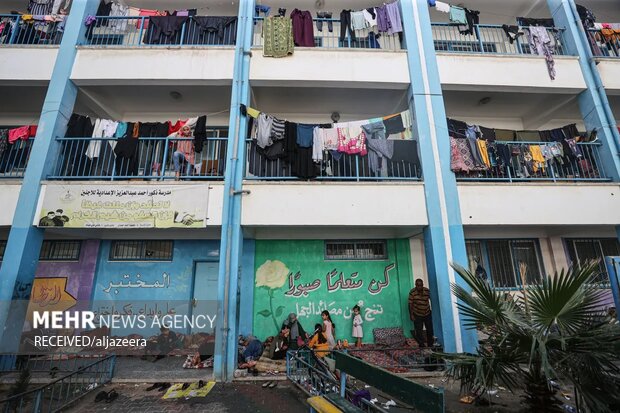 مدارس غزه مملو از آوارگان