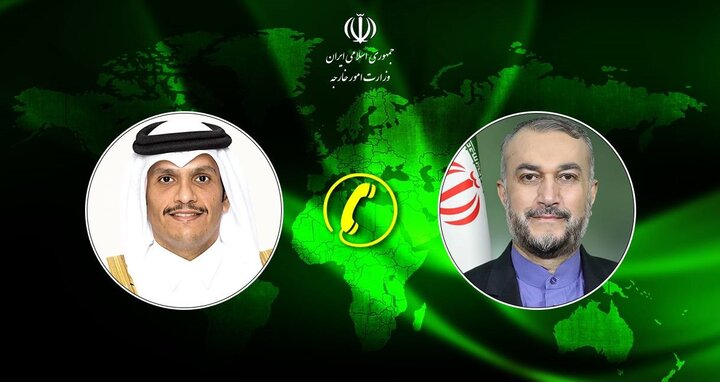 گفت‌وگوی تلفنی وزرای امور خارجه ایران و قطر 