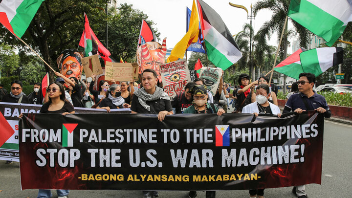 Filipinler'de İsrail ve ABD protestosu Filipinler'de İsrail ve ABD protestosu