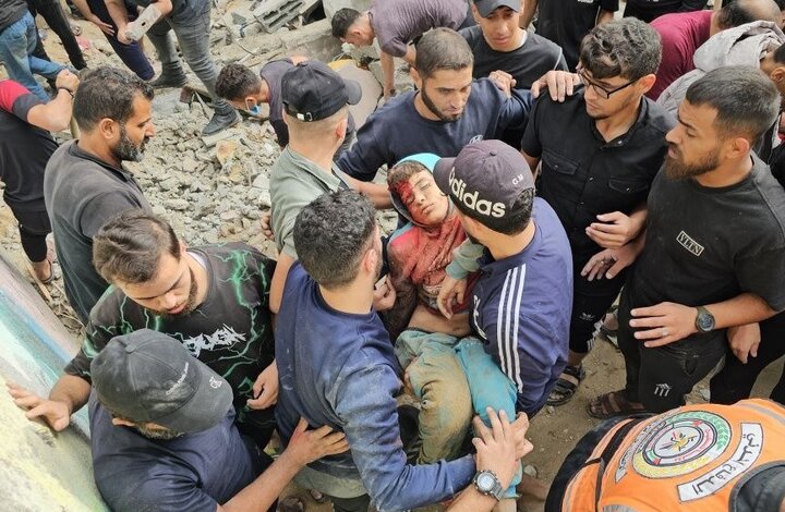 غزہ میں غاصب صہیونی فوج کی مسجد پر بمباری، 50 افراد شہید