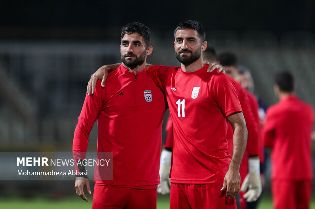 مهرداد و میلاد محمدی  بازیکنان تیم ملی فوتبال ایران در تمرین تیم ملی فوتبال ایران حضور دارند