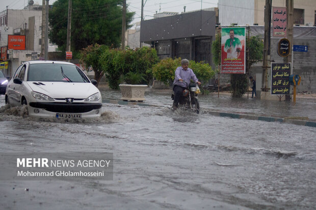 آبگرفتگی شدید در معابر شهری بوشهر