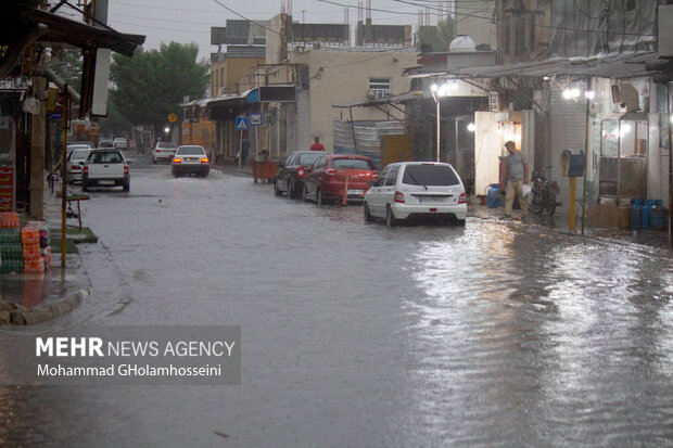 آبگرفتگی شدید در معابر شهری بوشهر