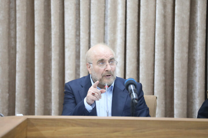 قالیباف در جلسه شورای عالی جامعه مدرسین حوزه حضور یافت + تصاویر