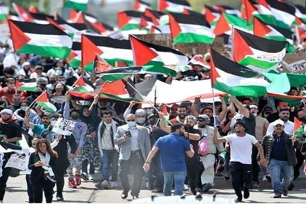 راهپیمایی ضد صهیونیستی و حمایت از غزه در ایالت میشیگان آمریکا