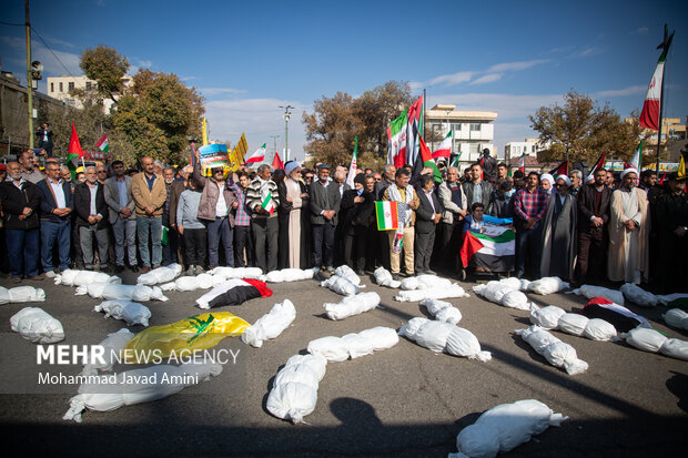 تجمع محکومیت جنایات رژیم کودک کش اسراییل در قزوین