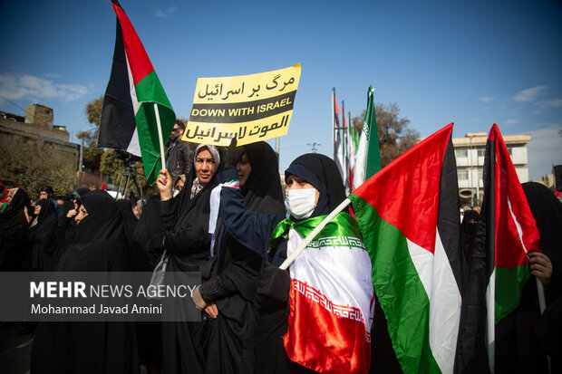 تجمع محکومیت جنایات رژیم کودک کش اسراییل در قزوین