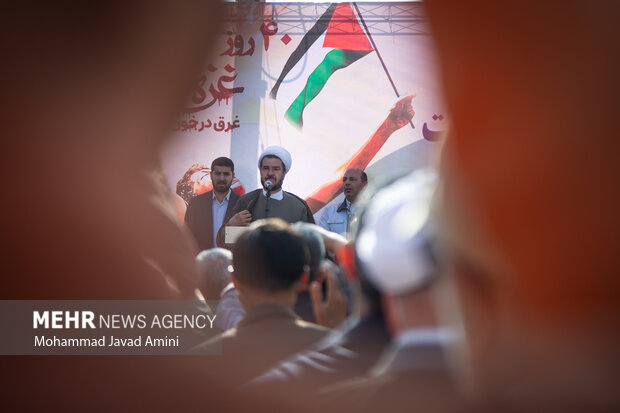 تجمع محکومیت جنایات رژیم کودک کش اسراییل در قزوین