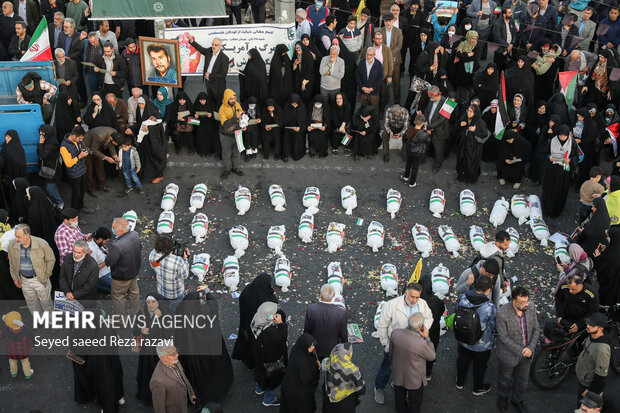 اجتماع سراسری مردم تهران برای حمایت از کودکان فلسطین