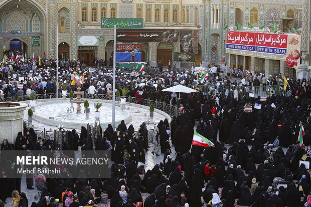 راهپیمایی مردم قم در حمایت از مظلومان غزه