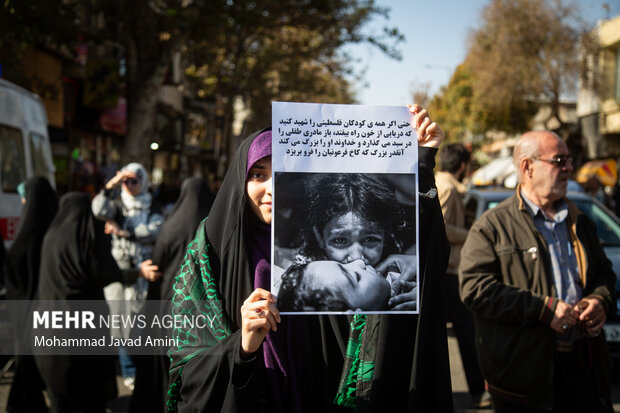 تجمع محکومیت جنایات رژیم کودک کش اسراییل در قزوین
