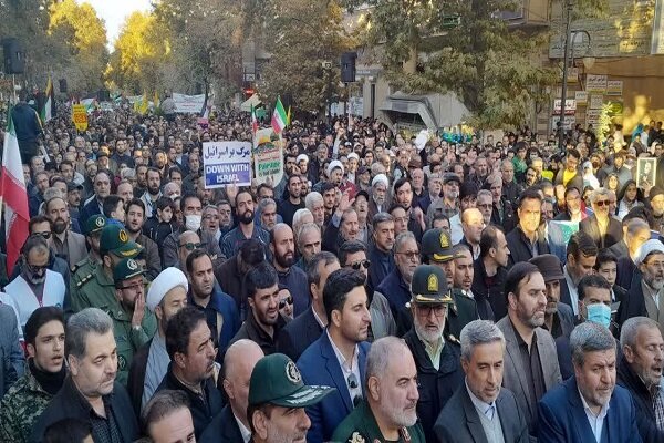 خیزش مردم همدان در حمایت از مردم مظلوم غزه