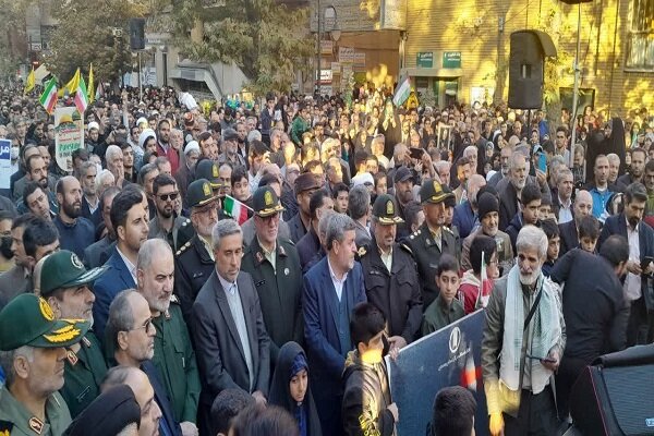 خیزش مردم همدان در حمایت از مردم مظلوم غزه