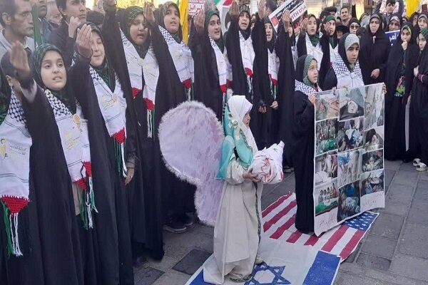 خیزش مردم همدان در حمایت از مردم مظلوم غزه