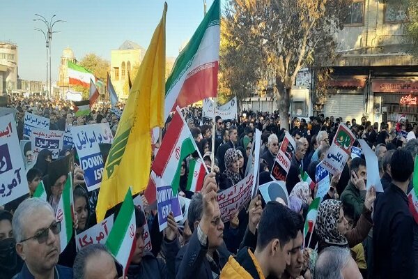 خیزش مردم همدان در حمایت از مردم مظلوم غزه