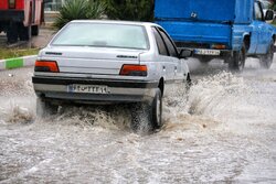 آبگرفتگی معابر در محله الهیه کرمانشاه