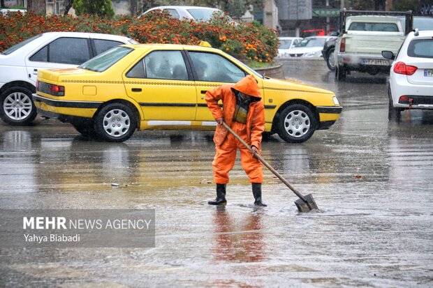 آخرین وضعیت بارش‌ها در استان کرمانشاه/آبگرفتگی سنگین دربرخی معابر