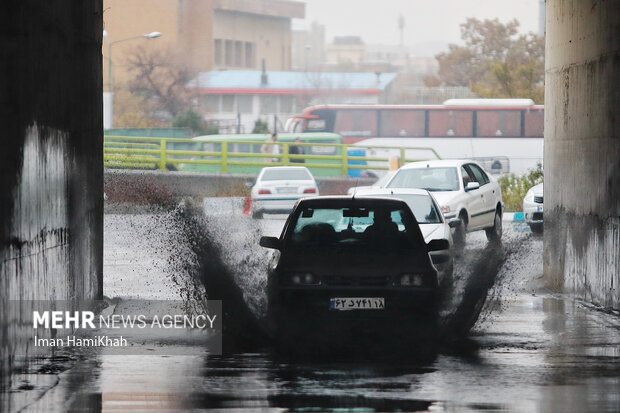 بارش شدید باران در همدان