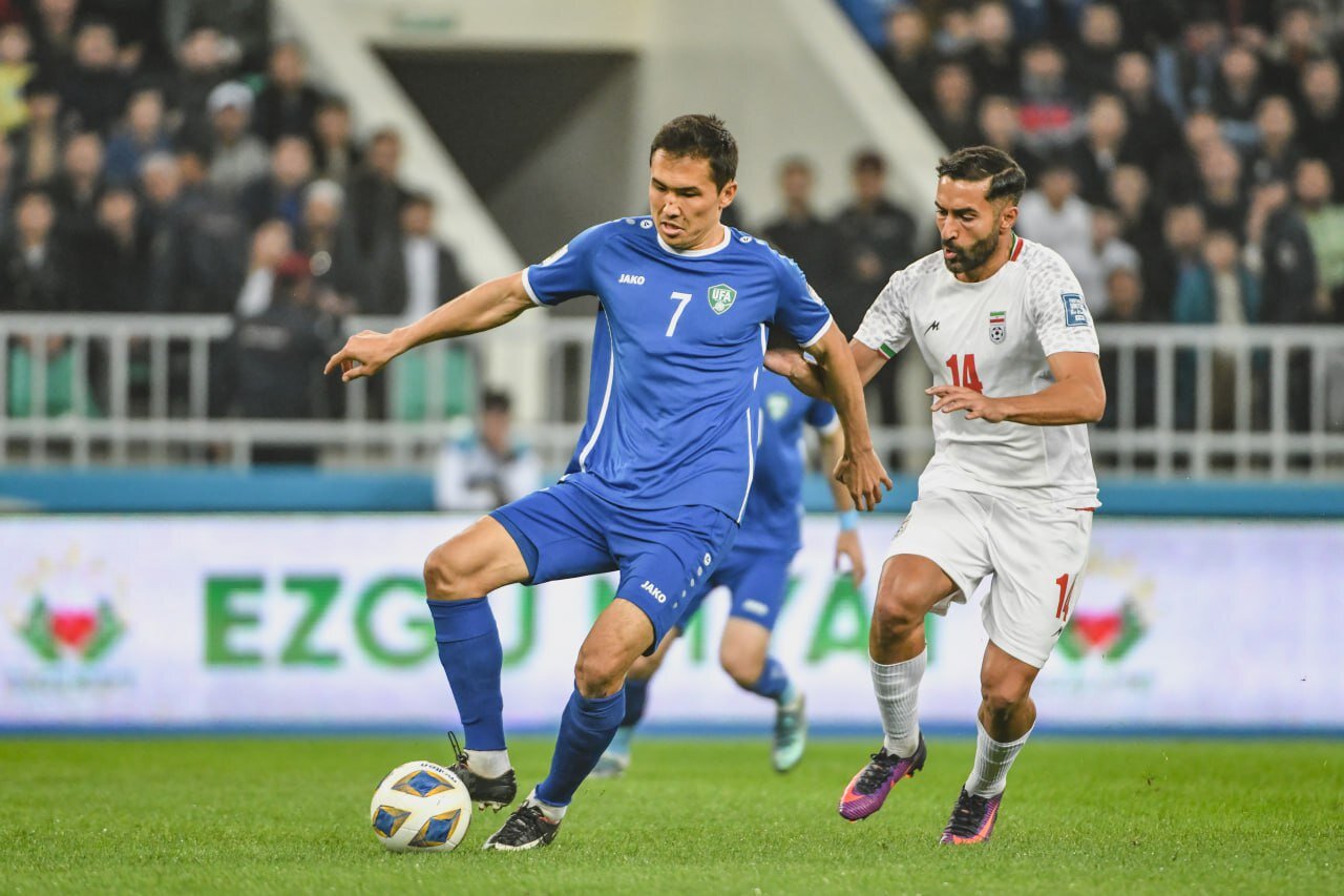 نیمه نخست دوگله برای تیم ملی ایران مقابل ازبکستان