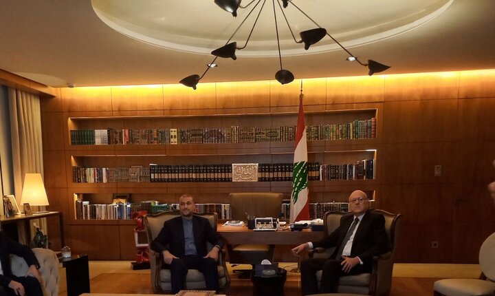 امیرعبداللهیان با نخست وزیر پیشبرد امور لبنان رایزنی کرد