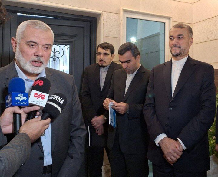 فلسطین مقاومت جاری رکھے گا، اسماعیل ہنیہ کی ایرانی وزیر خارجہ سے ملاقات کے بعد گفتگو