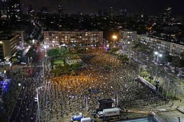 تظاهرات هزاران نفری در تل‌آویو و قدس اشغالی علیه نتانیاهو
