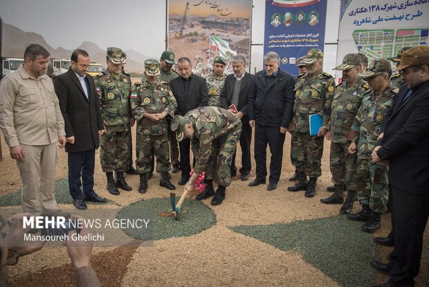 آیین کنگ زنی پروژه ۱۳۸ هکتاری نهضت ملی مسکن ارتش در شاهرود