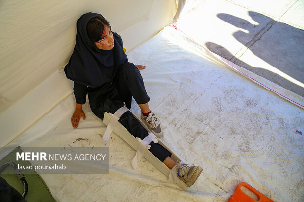 مانور زلزله مدرسه شیراز
