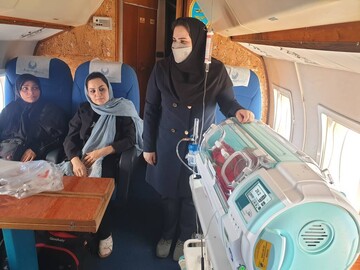جزییات انتقال هوایی دو نوزاد دچار مشکل قلبی از اهواز به تهران