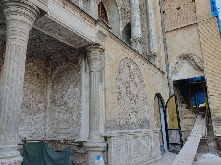 تجهیز عمارت تاریخی مسعودیه به کارگاه مرمت اضطراری