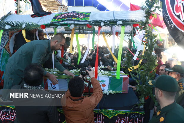 پیکر مطهر سردار شهید «حسن اکبری» به اردبیل بازگشت+عکس