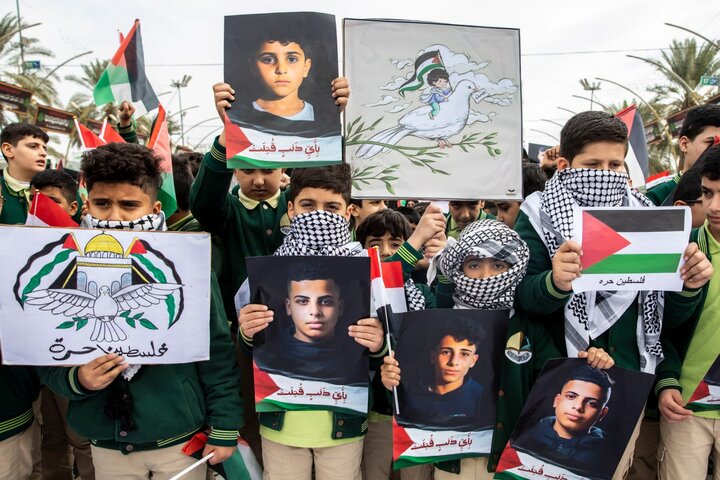 یادبود شهدای غزه در بین الحرمین کربلای معلی برگزار شد