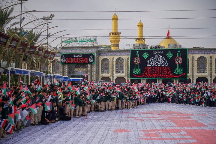 یادبود شهدای غزه در بین الحرمین کربلای معلی برگزار شد