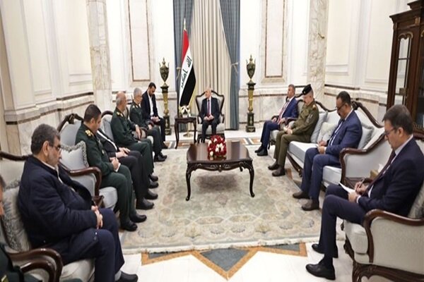 اللواء باقري يلتقي الرئيس العراقي ويبحث معه تعزيز العلاقات بين البلدين