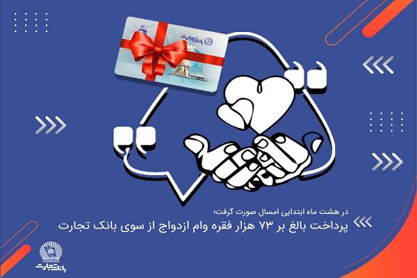 پرداخت بالغ بر ۷۳ هزار فقره وام ازدواج از سوی بانک تجارت – خبرگزاری مهر | اخبار ایران و جهان