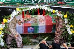 مراسم تشییع و وداع با شهید گمنام در زارچ