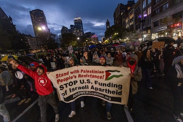 ABD'de Filistin destekçilerinden protesto gösterisi ABD'de Filistin destekçilerinden protesto gösterisi