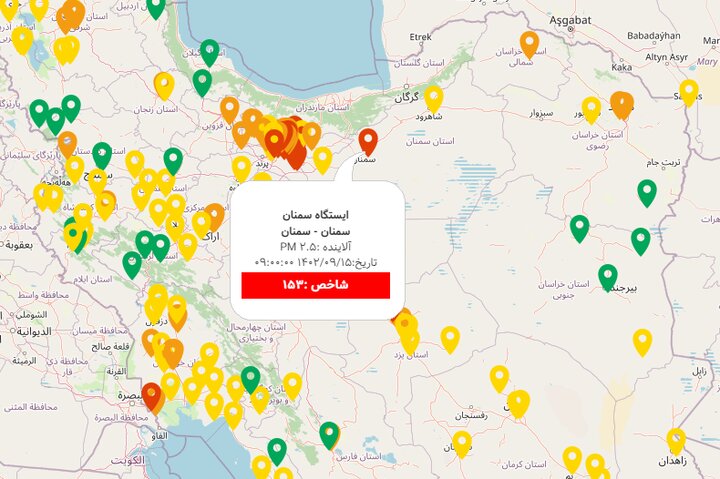 هوای سمنان همچنان آلوده است/ بیماران از منزل خارج نشوند