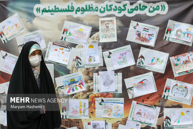 مظلوم فلسطینی بچوں سے اظہار یکجہتی کیلئے تہران میں اجتماع
