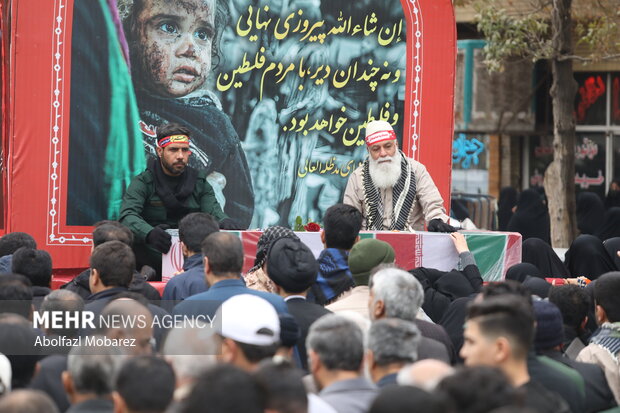 برگزاری مراسم تشییع شهدای گمنام در شهرستان ورزنه