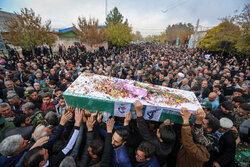 ایرانی صوبہ مازندران میں گمنام شہداء کی تشییع جنازہ