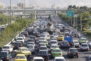 ترافیک سنگین در آزاد راه کرج-قزوین