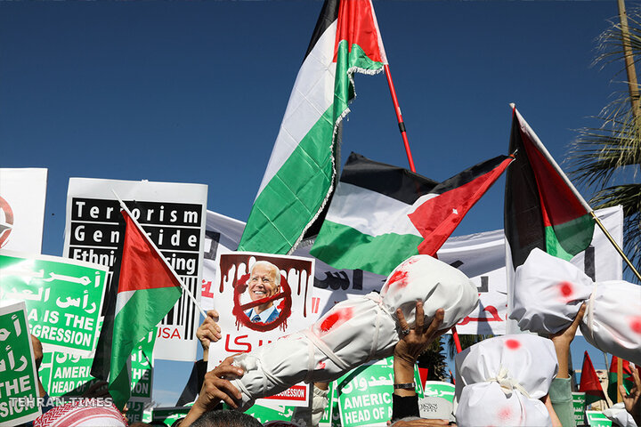 Protesters in Arab countries rally in solidarity with Palestinians in Gaza