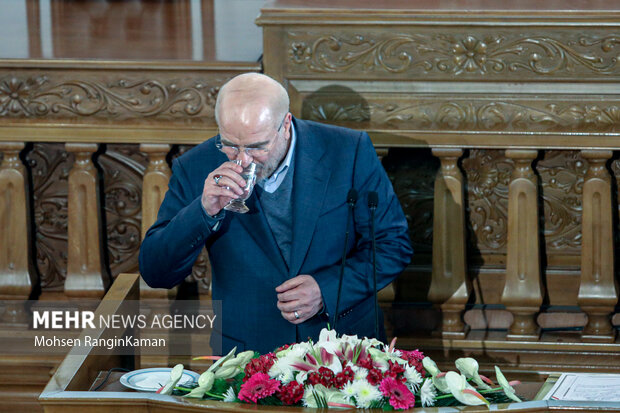 محمدباقر قالیباف رئیس مجلس شورای اسلامی در همایش چیستی و چگونگی قرارگاهی شدن شورای عالی انقلاب فرهنگی حضور دارد