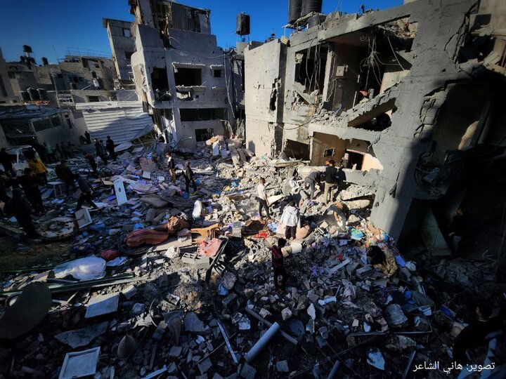 بمباران غزه و اوضاع وخیم پناهگاه‌های آوارگان