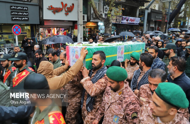 تشییع پیکر شهید امنیت «ابوالفضل صادقی» در گرگان