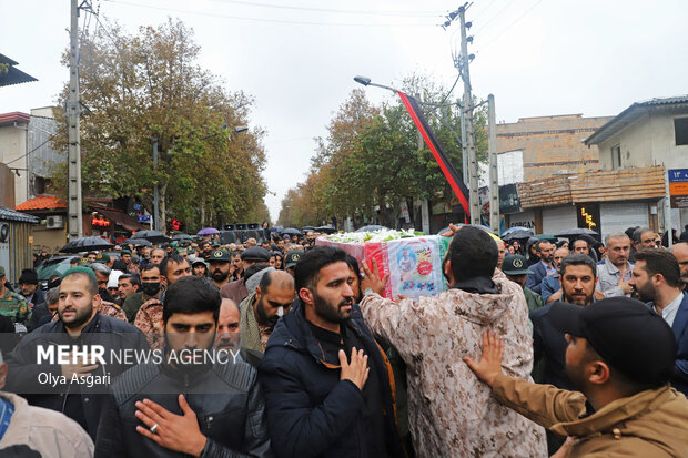 تشییع پیکر شهید امنیت «ابوالفضل صادقی» در گرگان