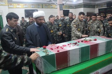 مراسم وداع با شهید گمنام در مشهد برگزار شد