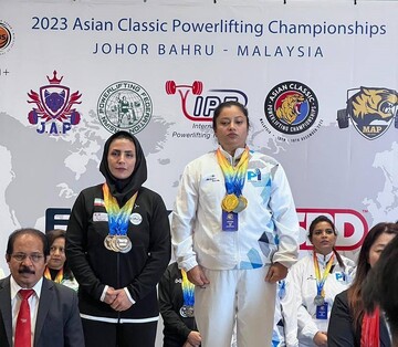 Iranian female athlete shines at Asian Powerlifting C'ships