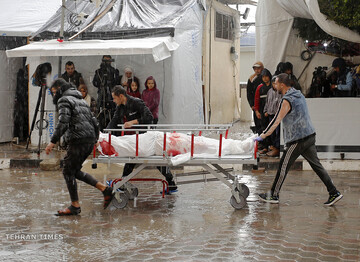 Harsh weather adds to hardships for Palestinians displaced by war